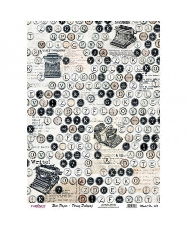 Papel arroz Cadence A3 TYPEWRITER 1