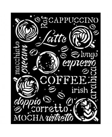 STENCIL STAMPERIA COFFEE AND CHOCOLATE CAPPUCCINO 1