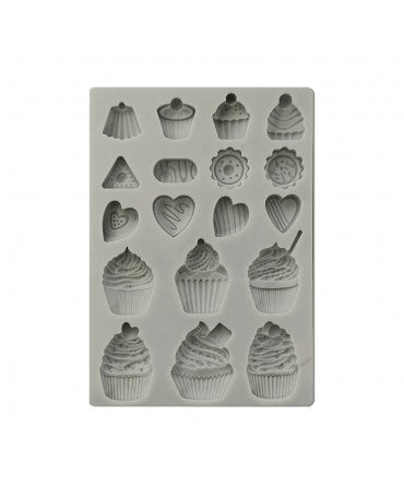 Molde STAMPERIA silicona A5 COFFEE AND CHOCOLATE DULCES 1