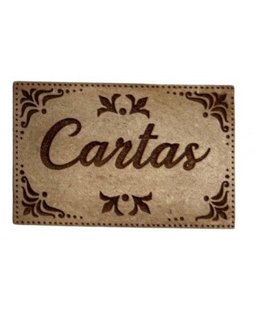 MADERA SELLO BAJO RELIEVE 10-12CM CARTAS 1