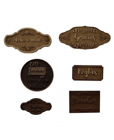 MADERA SELLO ALTO RELIEVE 6-8CM CARTAS 2