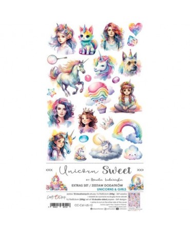 RECORTABLES CRAFT O´CLOCK Unicorn sweet Unicorn and Girls 1