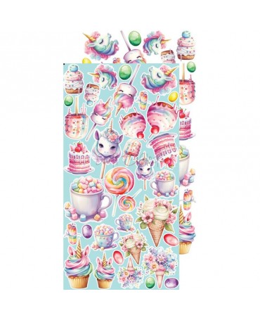 RECORTABLES CRAFT O´CLOCK Unicorn sweet lowers and Sweets 2