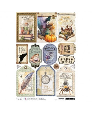 Arroz CIAO BELLA A4 Piuma Wizard Academy labels 1