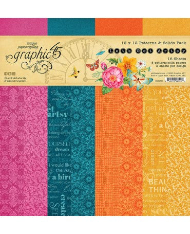 Colección 30x30 GRAPHIC 45 Let's Get Artsy patterns 1