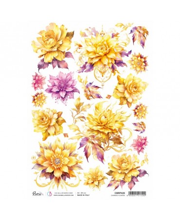 Papel Arroz CIAO BELLA A4 Piuma Charmed flowers 1