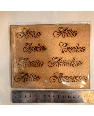 Madera Placa Nombre Familia Euskera 1