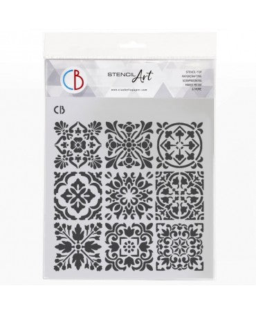 STENCIL CIAO BELLA Tiles Palette 20x20cm 1