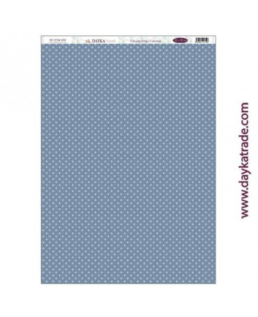 TELA ENCUADERNACION DAYKA 70X32cm Lunares azul 1