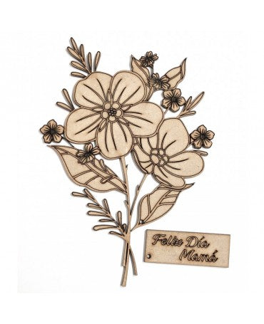 Madera DM día de la Madre Ramo flores 1