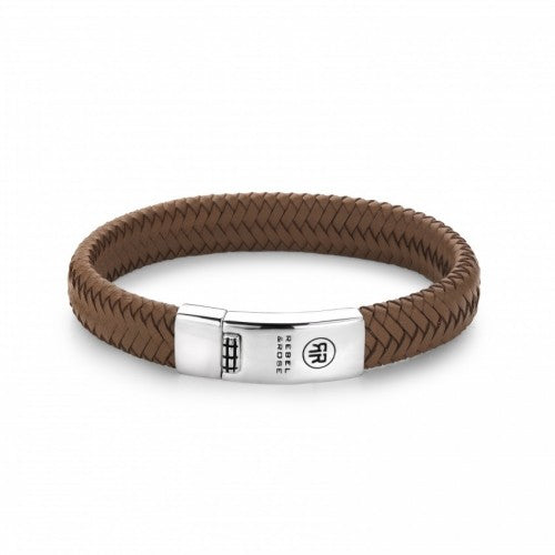 Pulsera hombre braided oval handsome in khaki t-m (19,5cm) rebel&rose 1