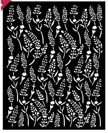 STENCIL STAMPERIA 20x25cm Lavender patrón 1