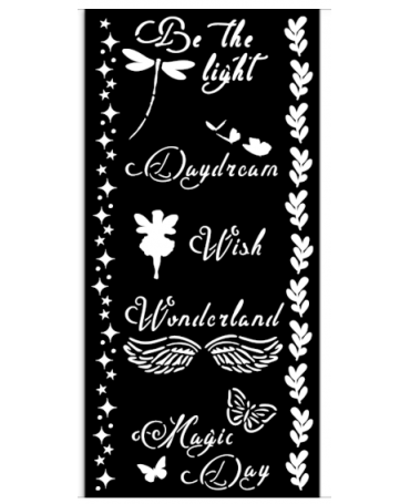 STENCIL Stamperia 12x25cm Wonderland Magic Day 1