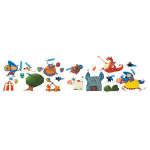 Stickers caballeros medievales djeco 1
