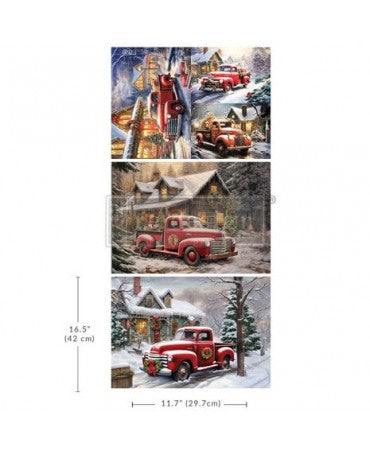Papel decoupage PRIMA Christmas Cargo A3 1