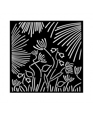 STENCIL Stamperia 18x18cm Forest flores abstractas 1