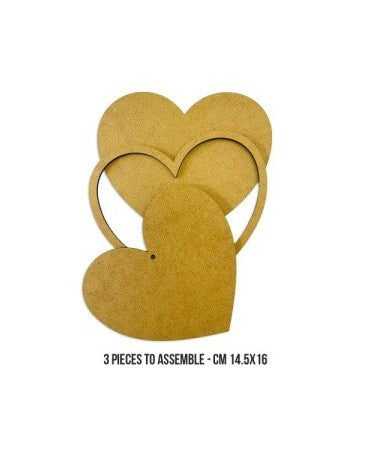 Madera Silueta DM stamperia corazones 2