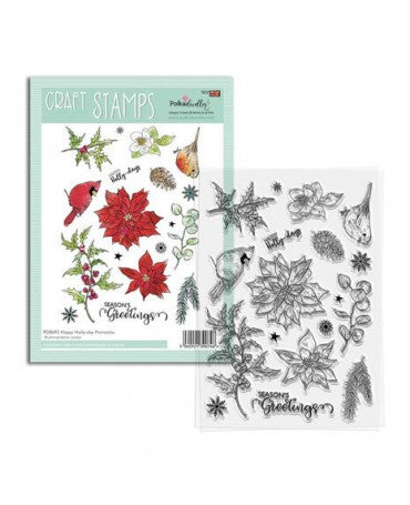 SELLO SILICONA POLKA Happy Holly-day Poinsettia 1