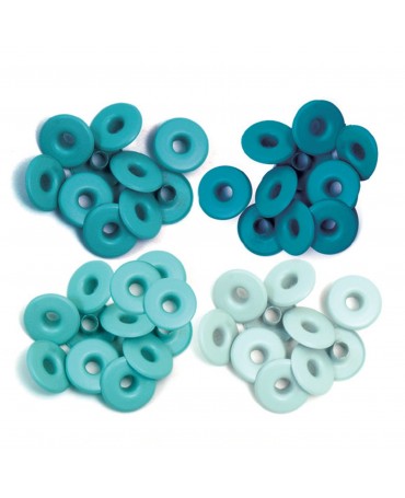 EYELETS X 40 AQUA WE R MEMORY KEEPERS WIDE 1