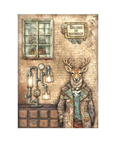 Papel arroz Stamperia A4 ALTEREGO DEER 1