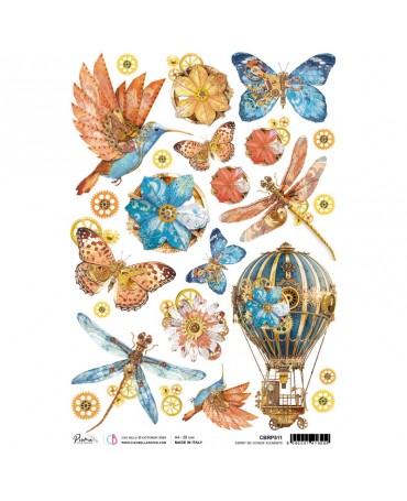 Papel Arroz CIAO BELLA A4 Esprit de voyage elements 1