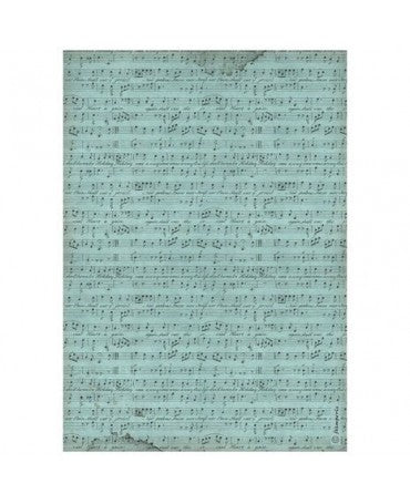 Papel arroz Stamperia A4 Music fondo musica 1