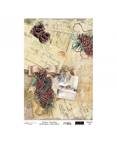 Papel arroz Cadence A3 Postales y piñas 897 1