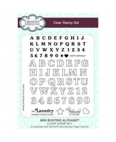 SELLO silicona CREATIVE EXPRESSIONS Bunting alphabet 1