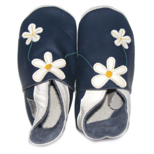 Babucha soft sole navy daisy bobux 1