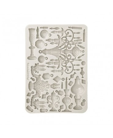Molde STAMPERIA silicona A5 Masquerade Candle Holders 1