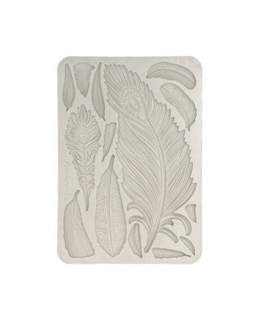Molde STAMPERIA silicona A5 Masquerade Feathers 1