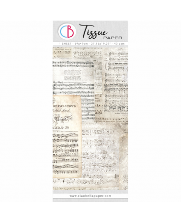PAPEL SEDA CIAOBELLA VINTAGE MUSIC 1