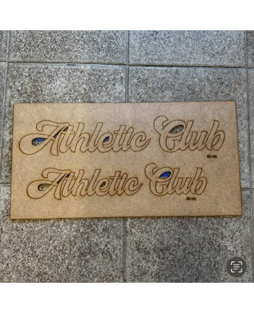 Madera Frase "Athletic Club" pack 2 1