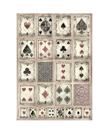 Papel arroz Stamperia A4 Master of Magic Cards 1