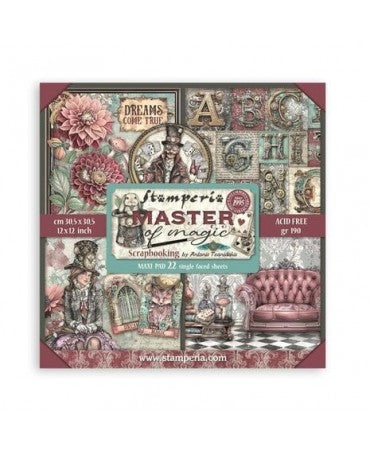 COLECCIÓN 30X30 STAMPERIA MAXI PAD Master of Magic 22 Hojas 1