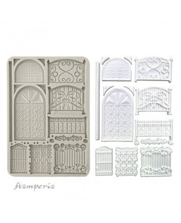 Molde STAMPERIA silicona A5 Master of Magic Fence and Door 1