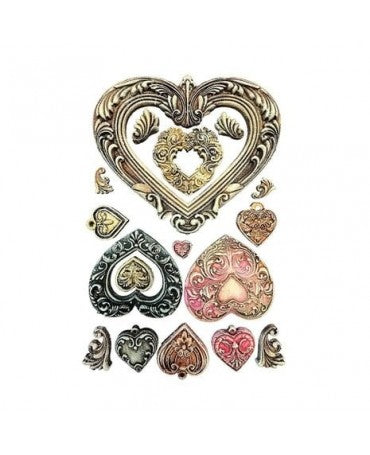 Molde STAMPERIA silicona A5 Hearts 2