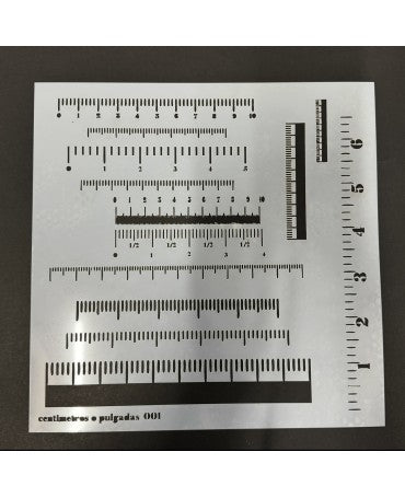 STENCIL 30X30cm Reglas 1