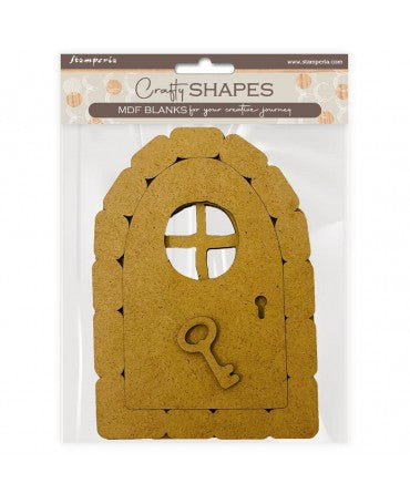 Madera Silueta DM stamperia Hidden Grove Door 1