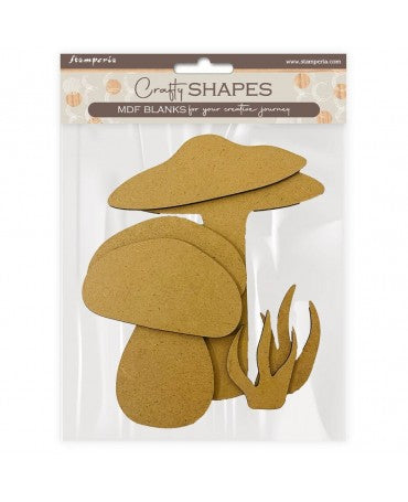 Madera Silueta DM stamperia Hidden Grove Mushrooms 1
