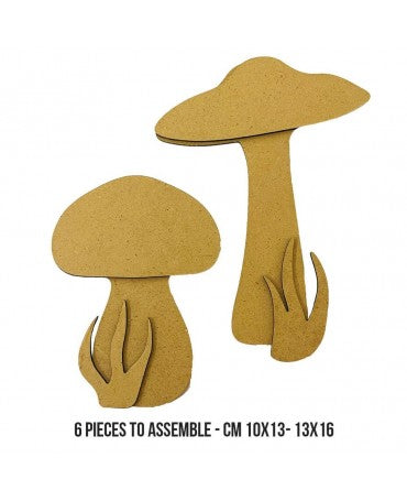 Madera Silueta DM stamperia Hidden Grove Mushrooms 2