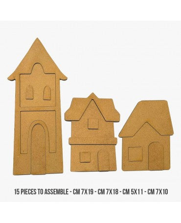 Madera Silueta DM stamperia Silent Sea House Landscape (15pcs) 2