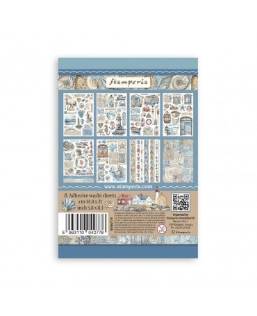 Washi Tape STAMPERIA 8 HOJAS A5 Silent sea 2