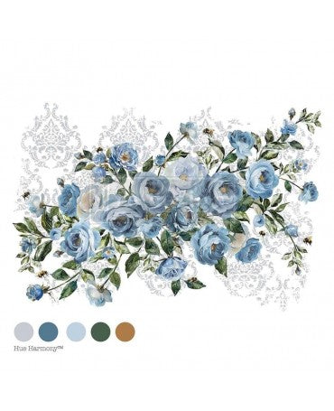 Transfer Rub On PRIMA Azure Blossom 60x90 cm 1