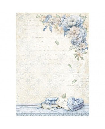 Papel arroz Stamperia A4 Timeless Heart Box 1