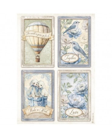 Papel arroz Stamperia A4 4 Cards 1