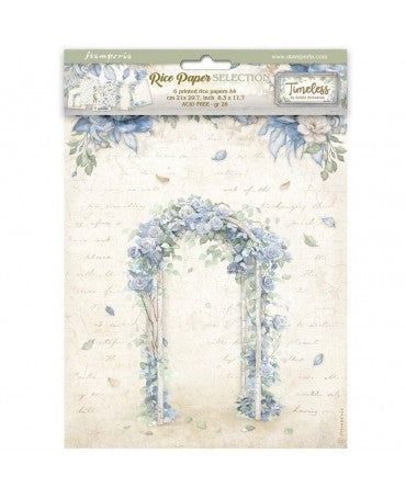 Papel arroz Stamperia A4 (6UD) Timeless 1