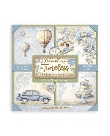 COLECCIÓN 30X30 STAMPERIA MAXI PAD Timeless 22 Hojas 1