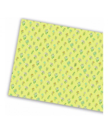 Fabric Paper Sunny House little Flowers on yellow 1