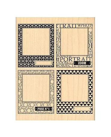 Sello de Madera CUATRO POLAROIT 13 x10 cm 1